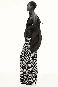 Flared Linen-Blend Pants