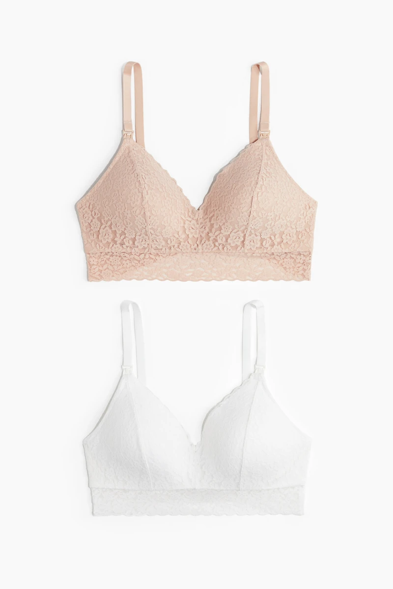 MAMA 2-Pack Padded Lace Nursing Bras