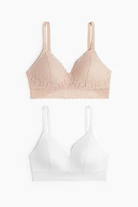 MAMA 2-Pack Padded Lace Nursing Bras