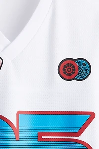 T-shirt ample en filet imprimé