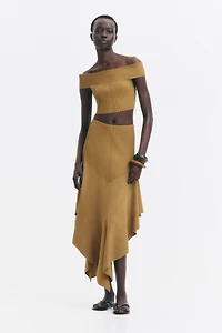 Jupe asymétrique en tricot