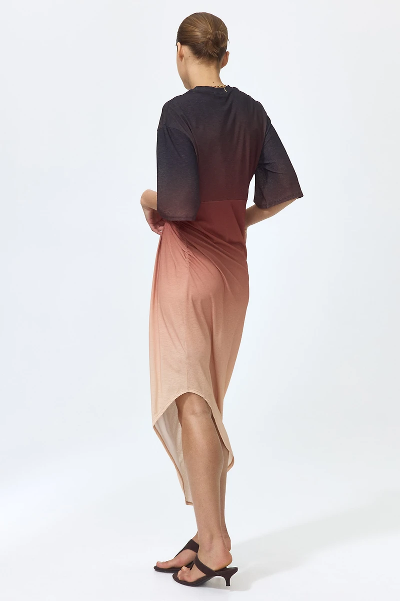Robe T-shirt avec détail noué