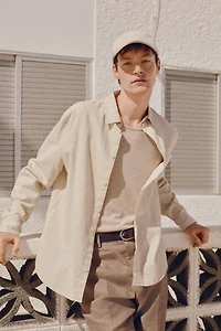 Chemise classique en lin mélangé