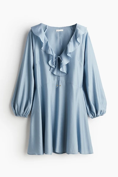 Flounce-Trimmed Dress