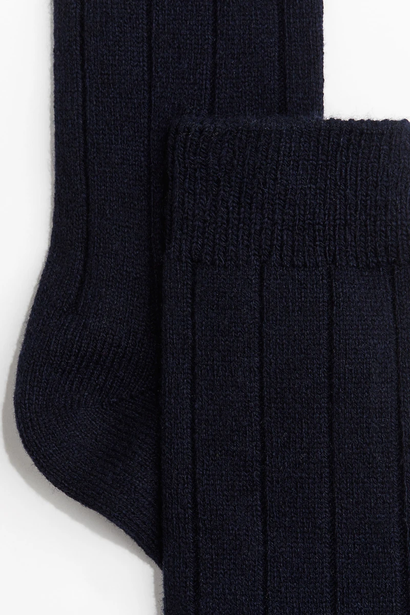 Rib-Knit Socks