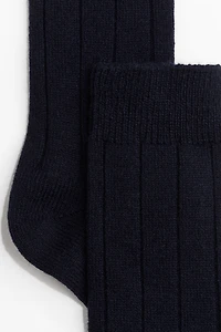 Rib-Knit Socks
