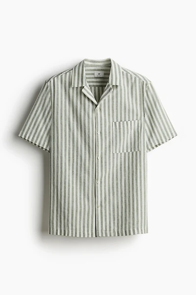 Regular Fit Linen-blend Resort Shirt