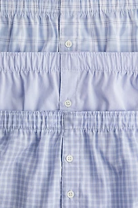 Lot de 3 caleçons boxeurs en coton tissé