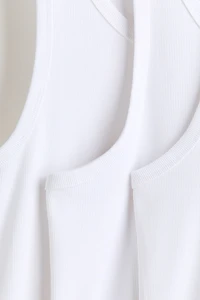 3-Pack Slim-Fit Ribbed Tank Tops