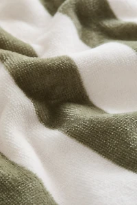 Striped Cotton Hooded Towel Wrap