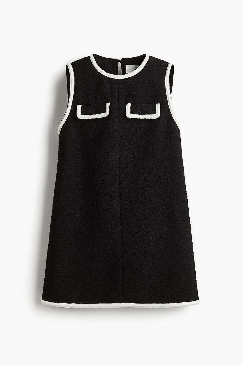 Robe trapèze en bouclé