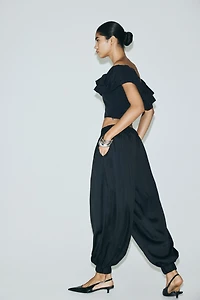 Ruffle-Trimmed Off-the-Shoulder Top