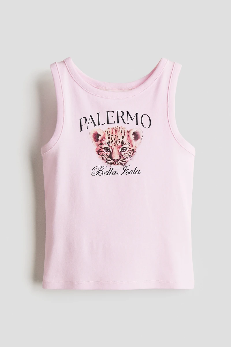 Printed Cotton Tank Top