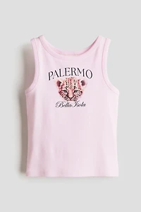 Printed Cotton Tank Top