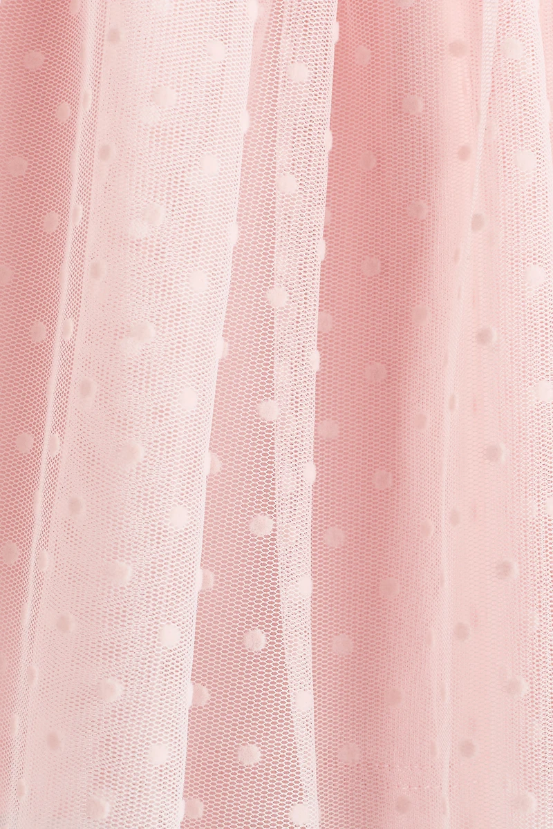 Robe en coton avec jupe tulle