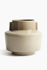 Large Reactive-Glaze Stoneware Vase