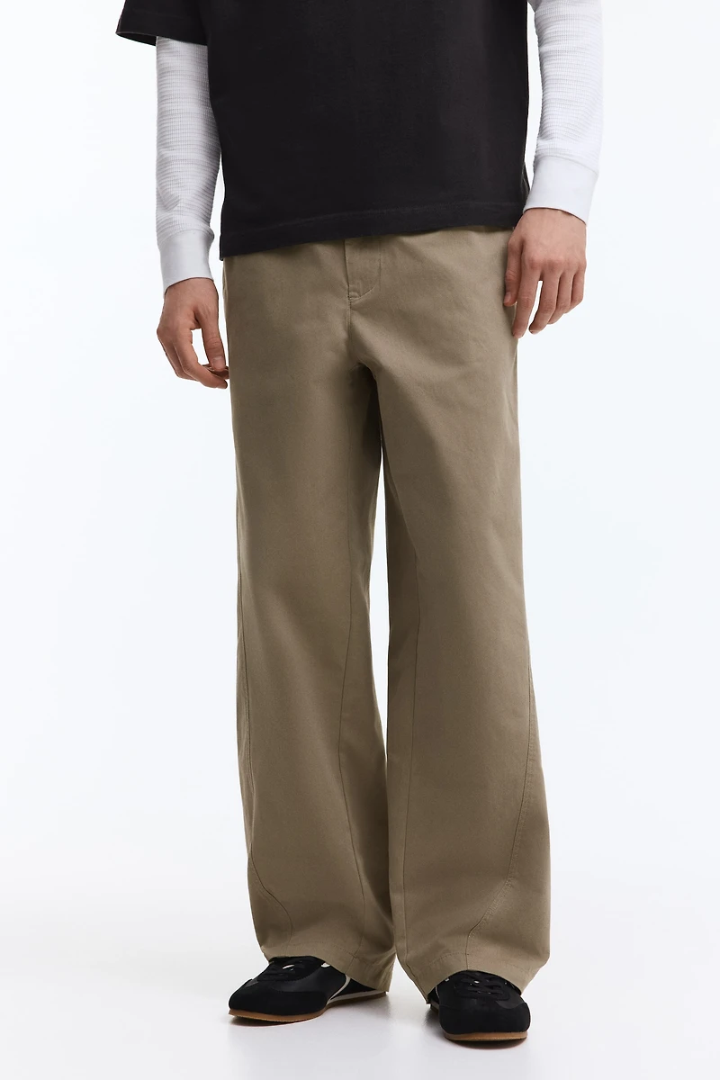 Pantalon à coutures tournantes décontracté