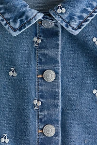 Embroidered-Detail Denim Jacket