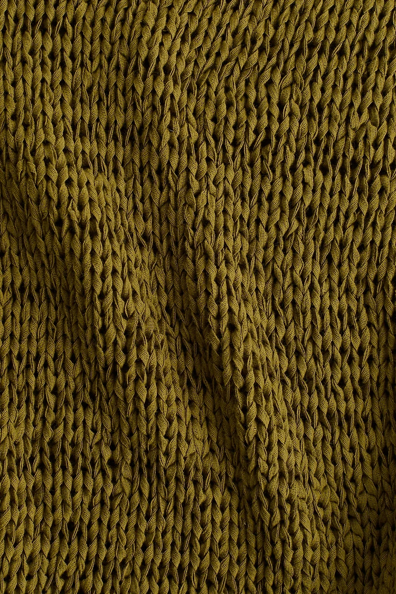 Oversized Textured-Knit Sweater