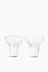 2-Pack Mouth-Blown Coupe Glasses