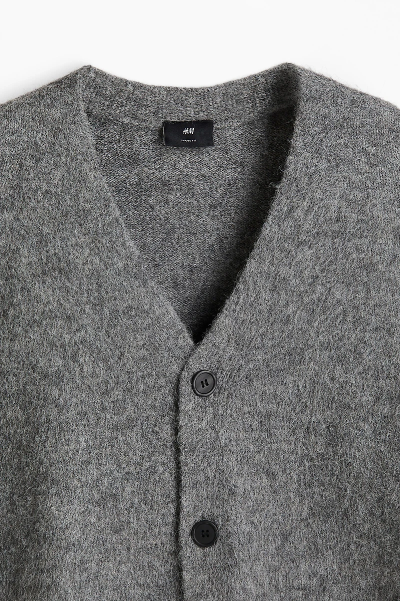 Loose-Fit Fuzzy Cardigan