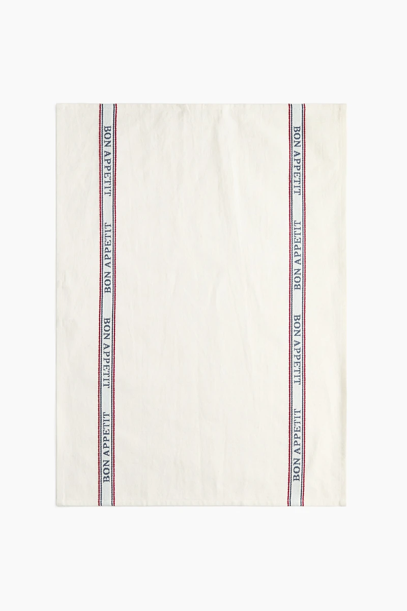 Linen-Blend Tea Towel