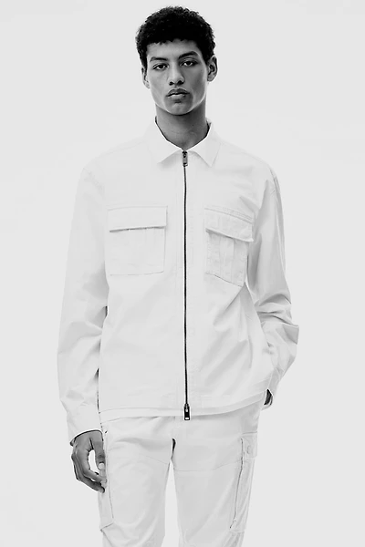 Regular-Fit Twill Overshirt