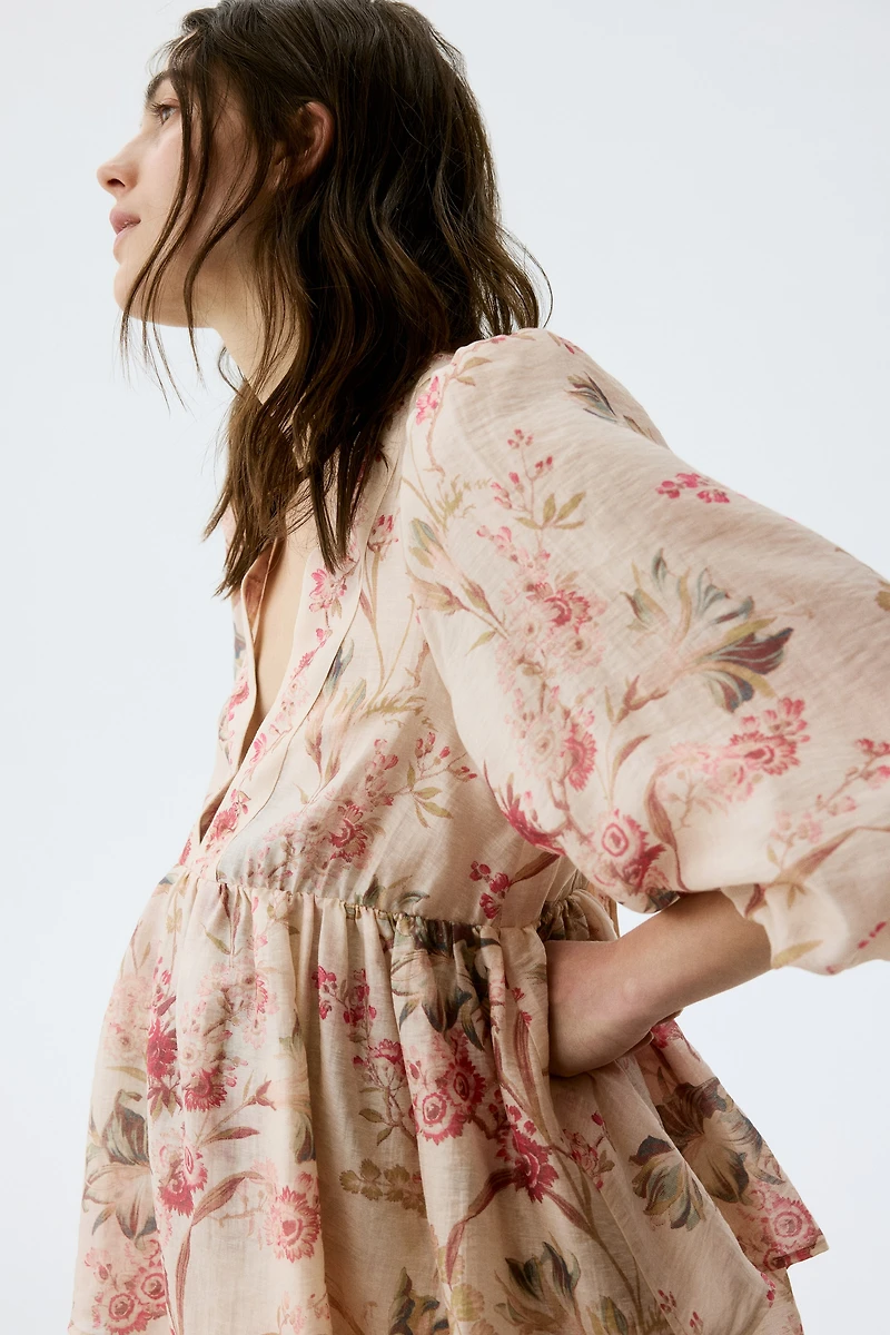 Robe MAMA en lin mélangé