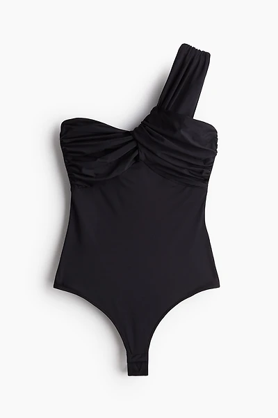 One-shoulder Thong Bodysuit