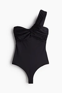 One-shoulder Thong Bodysuit