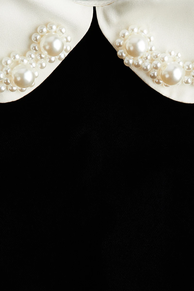 Velvet Dress with Collar