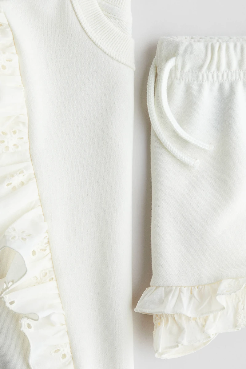 Ensemble volanté 2 pièces en molleton