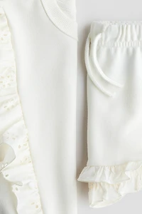 Ensemble volanté 2 pièces en molleton