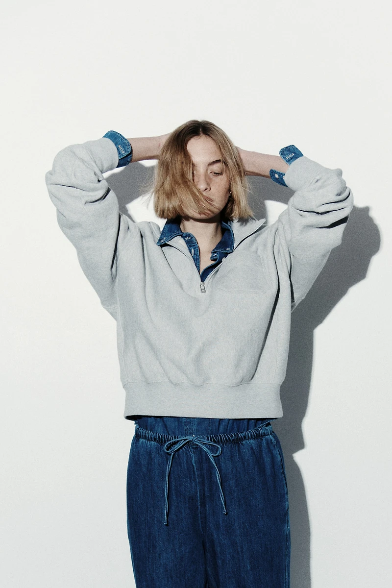 Denim Drawstring Pants