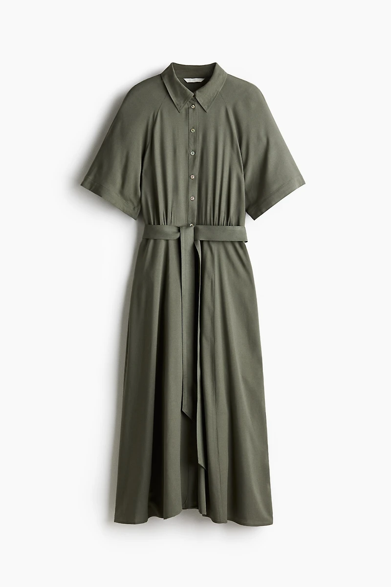 Tie-belt Shirt Dress