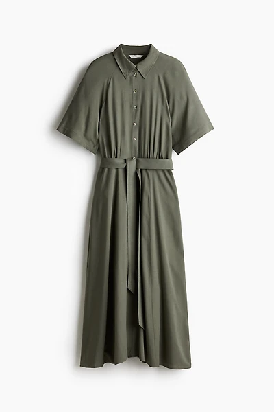 Tie-belt Shirt Dress