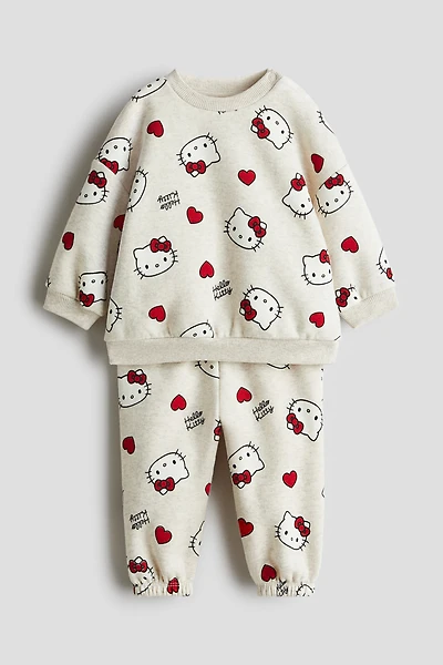 Ensemble 2 pièces en molleton imprimé