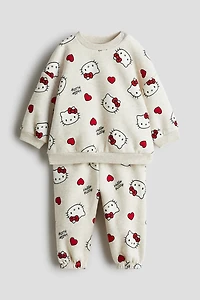 Ensemble 2 pièces en molleton imprimé