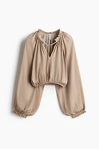 Balloon-Sleeved Blouse