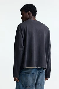 Oversized Fit Printed jersey top