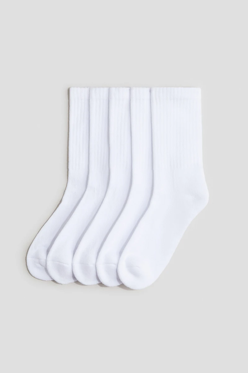 5-pack Ribbed Terry Socks