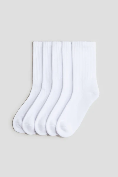5-pack Ribbed Terry Socks