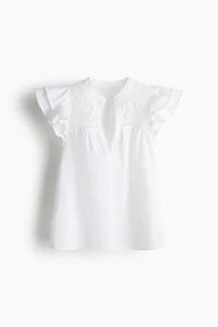 Blouse avec broderie anglaise