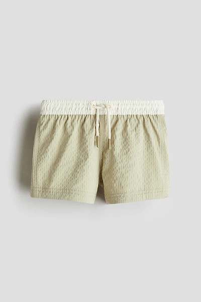 Short de bain en crépon coton