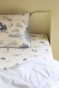 Patterned Percale Fitted Sheet