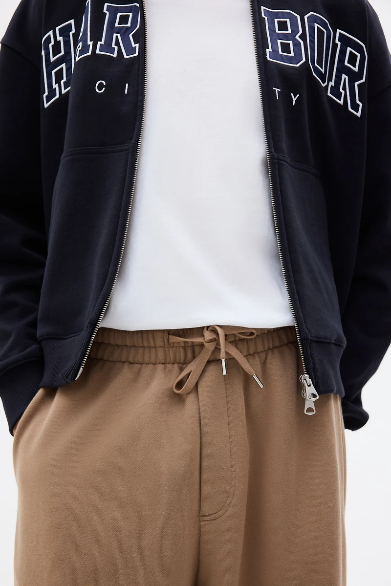 Pantalon de jogging à jambes larges en coton