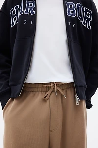 Pantalon de jogging à jambes larges en coton