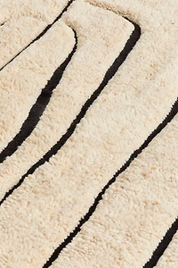 Large Fringed Wool-Blend Rug