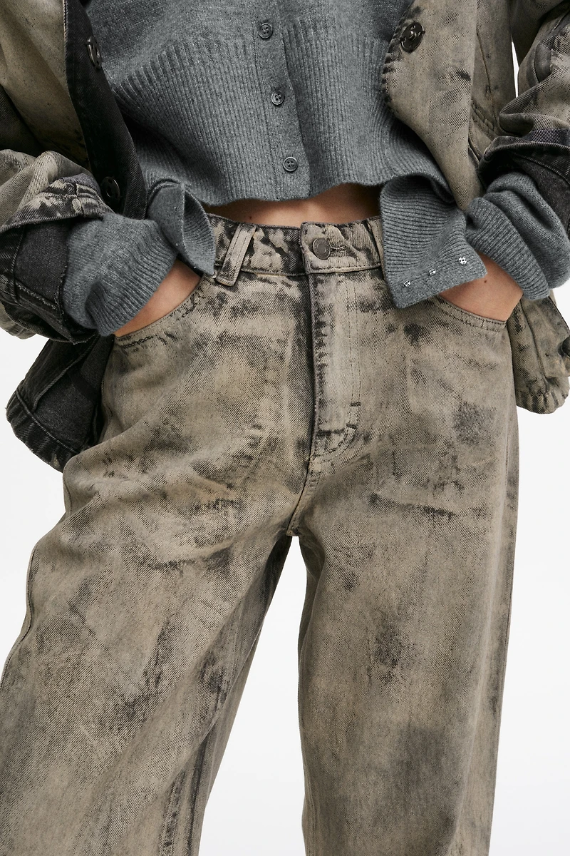 Painted-Look Jeans