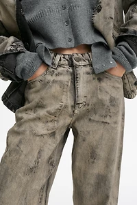 Painted-Look Jeans